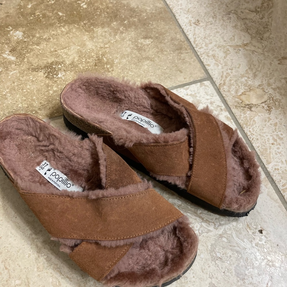 Birkenstock Papadillo faux fur slides